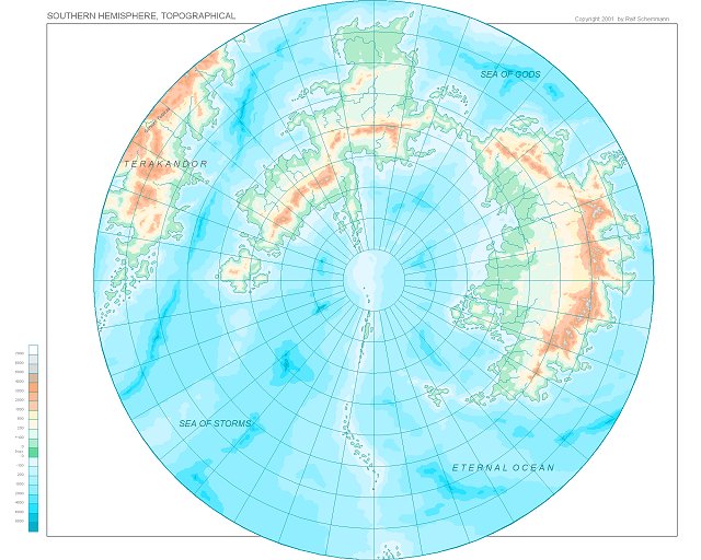 Southern Hemisphere, topographical